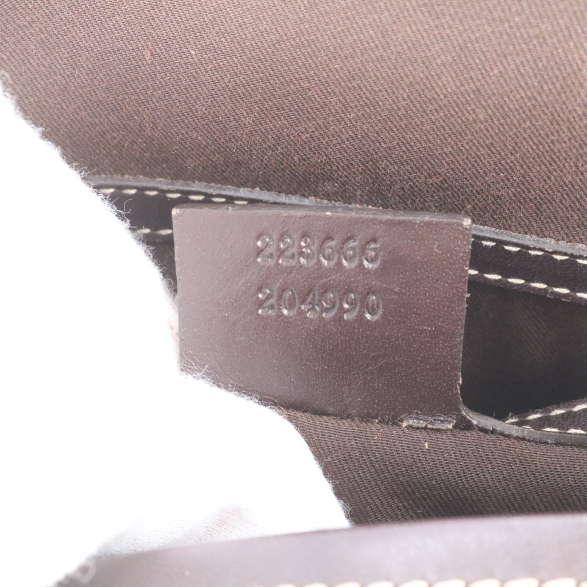 Gucci Beige Leather Coated Canvas Messenger Bag Shoulder Bag (Pre-Owned)