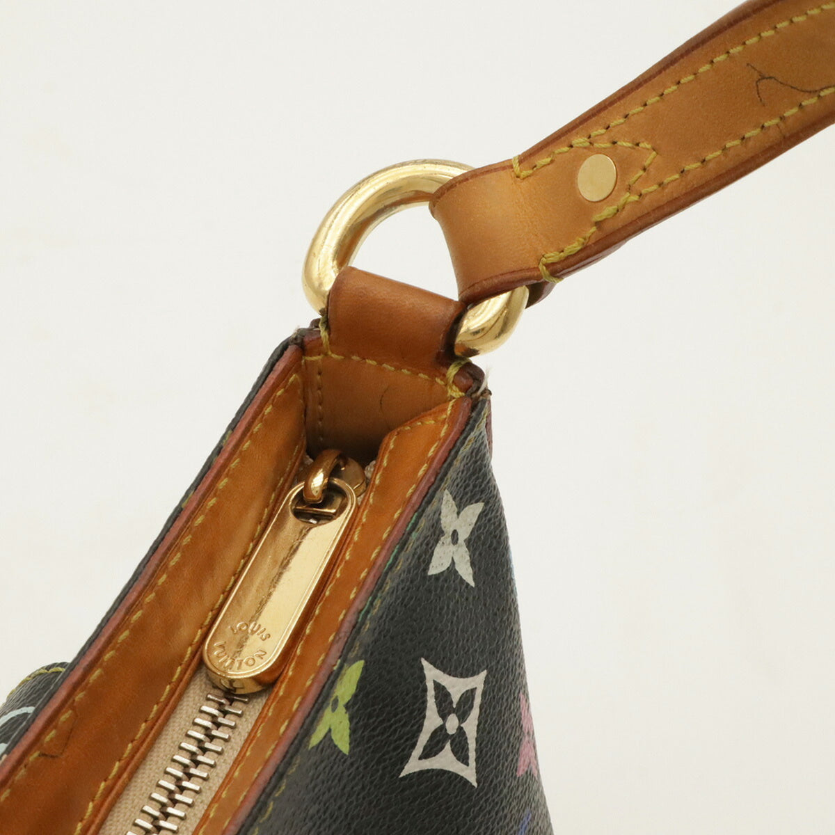 Louis Vuitton Black Multi-Color Noir Monogram Multicolore Canvas Handbag Shoulder Bag (Pre-Owned)