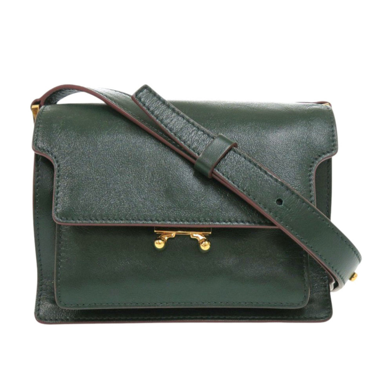 Marni Green Leather Shoulder Bag (Pre-Owned)