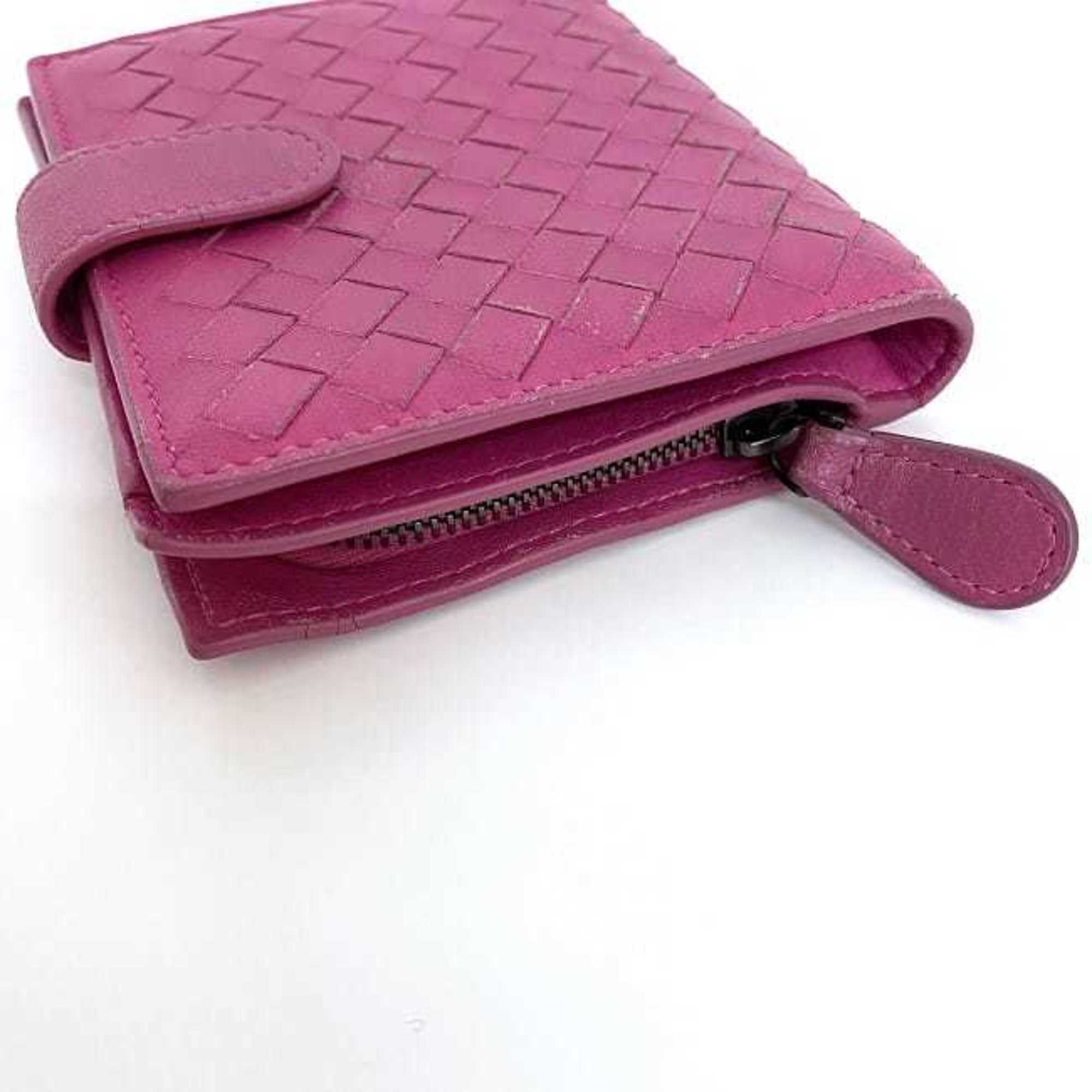 Bottega Veneta Pink Leather Wallet (Bi-Fold) (Pre-Owned)
