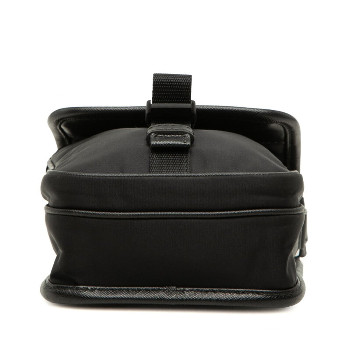 Prada Black Nylon Leather Pouch Shoulder Bag (Pre-Owned)