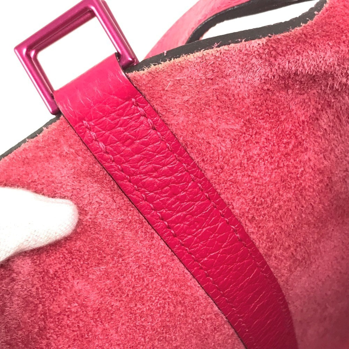 Hermes Pink Taurillon Clemence Leather Handbag (Pre-Owned)