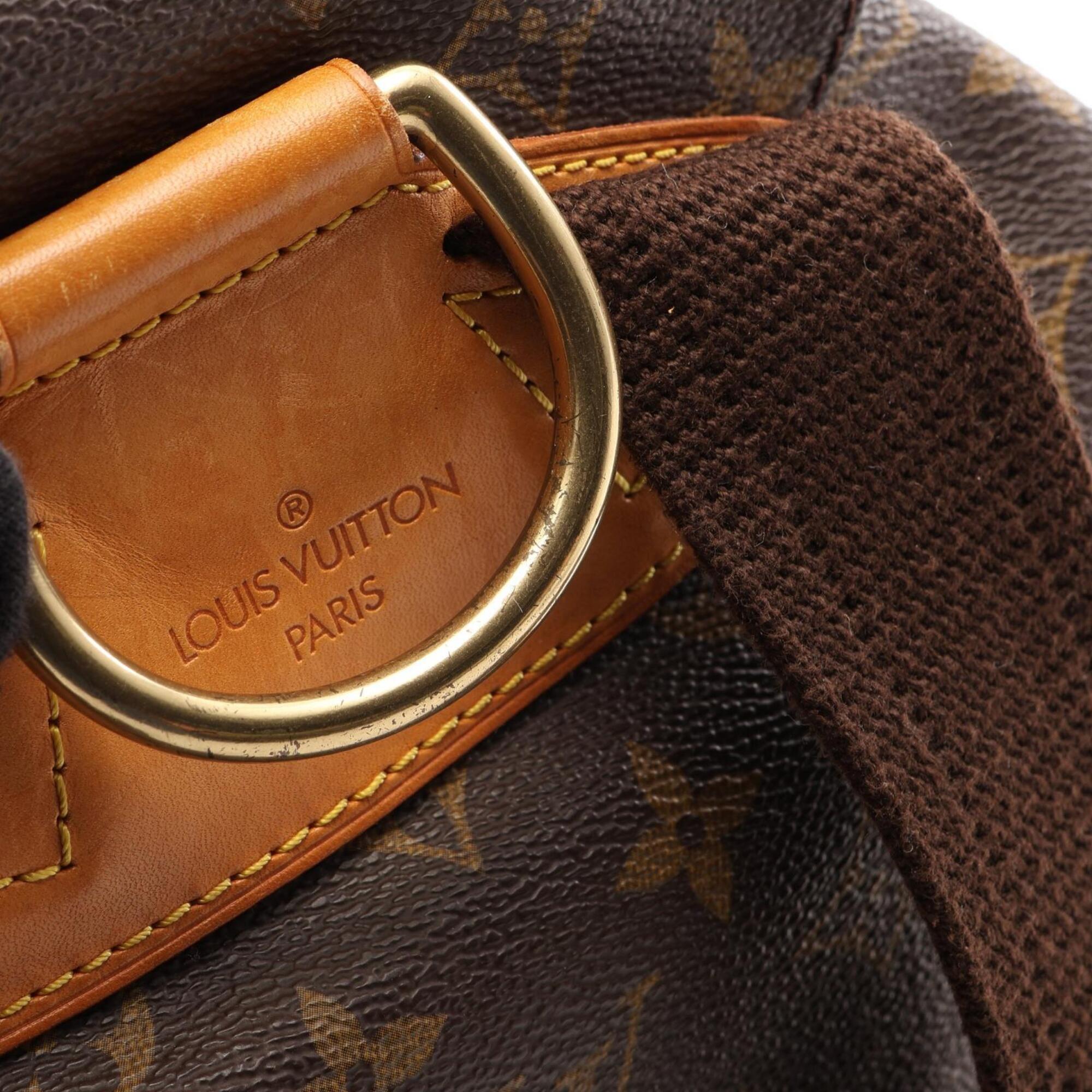 Louis Vuitton Monogram Brown Coated Canvas Leather Backpack (Pre-Owned)