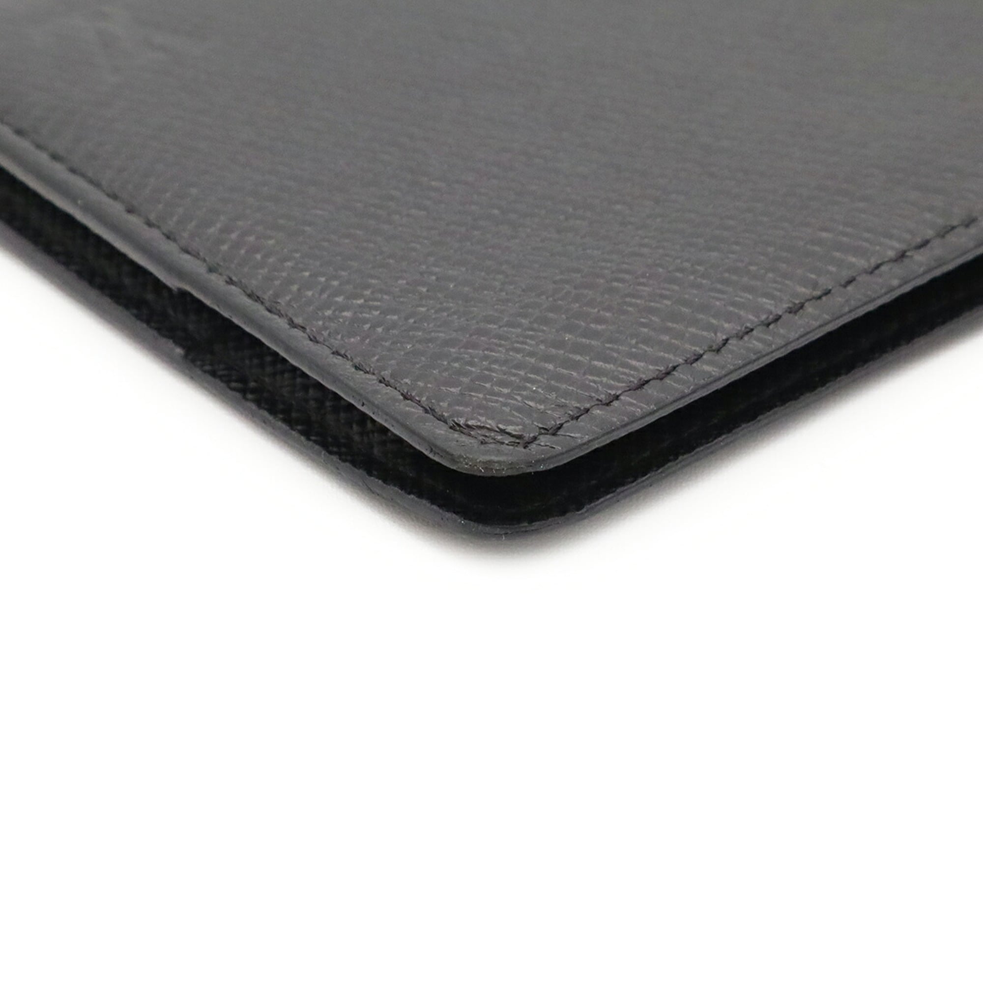 Louis Vuitton Noir Taiga Leather Leather Bill Wallet (Bi-Fold) (Pre-Owned)