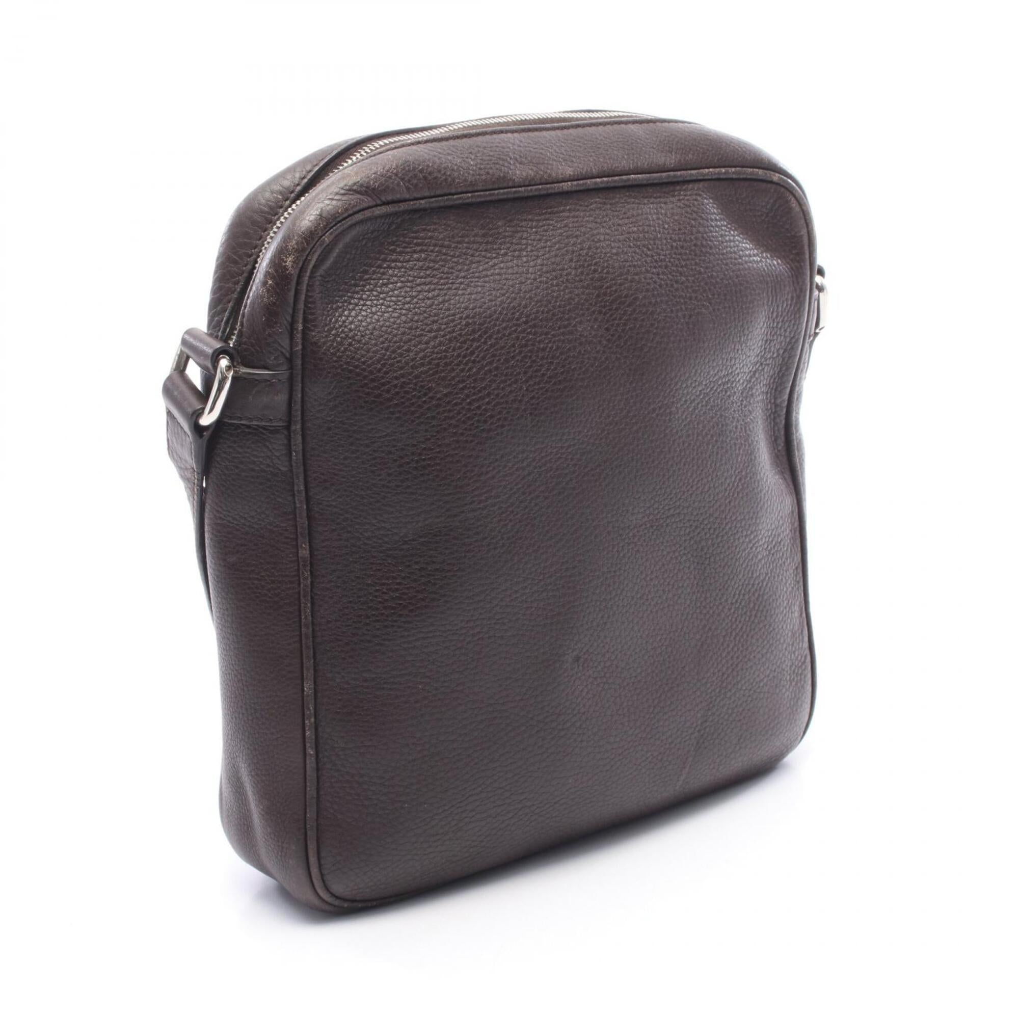 Gucci Brown Leather Handbag Shoulder Bag (Pre-Owned)