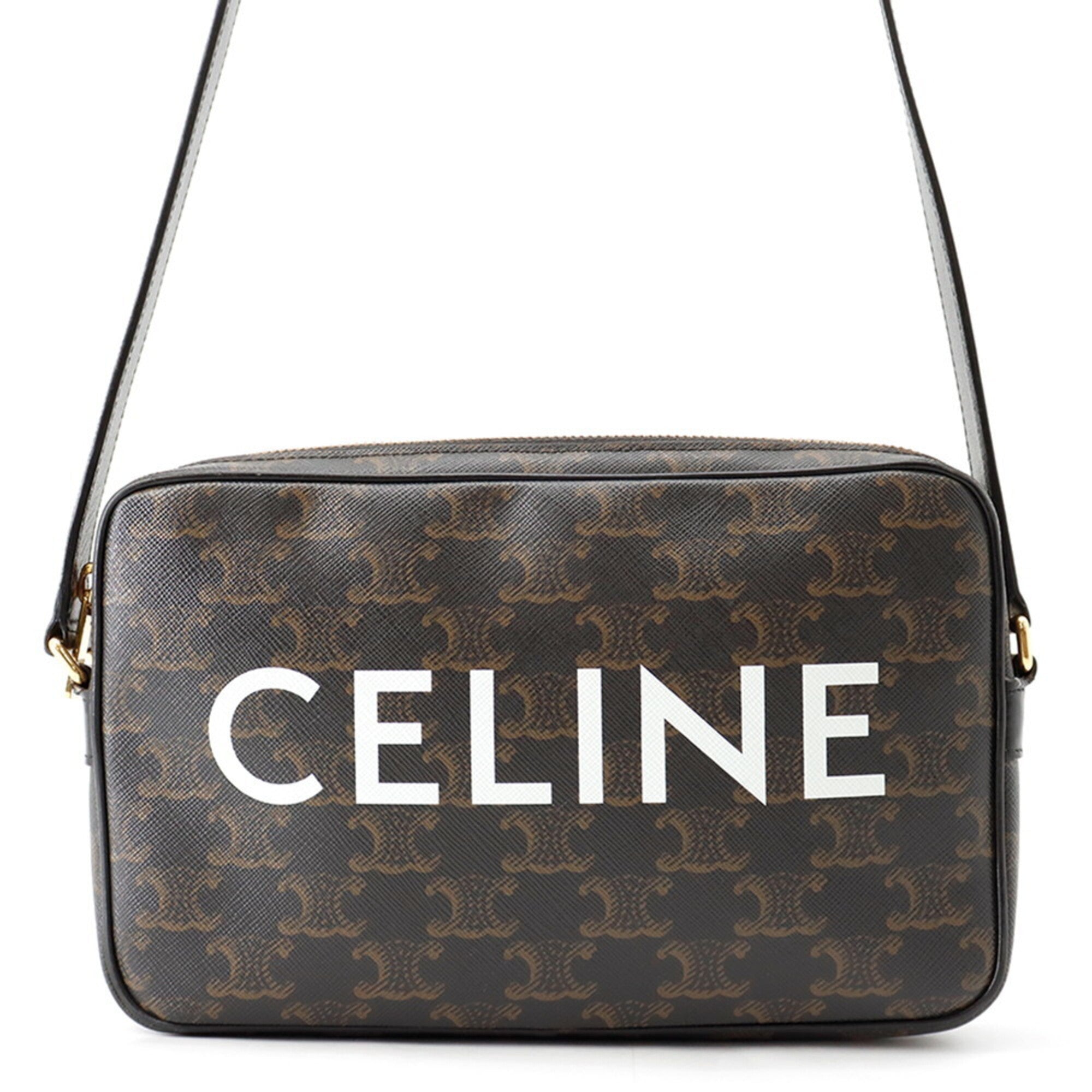 Celine Brown Pvc Leather Handbag Messenger Bag Shoulder Bag (Pre-Owned)