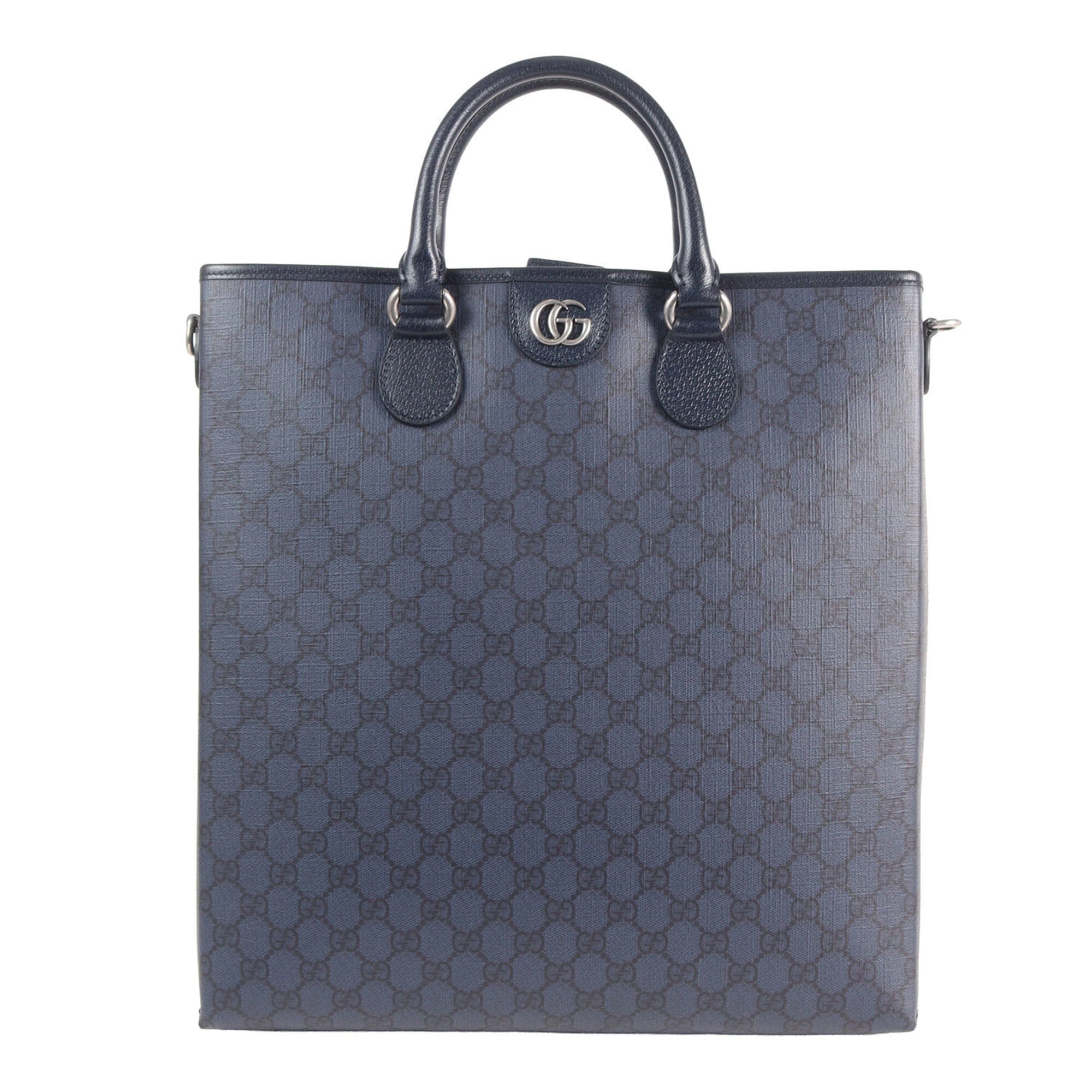 Gucci Blue Pvc Leather Tote Bag (Pre-Owned)