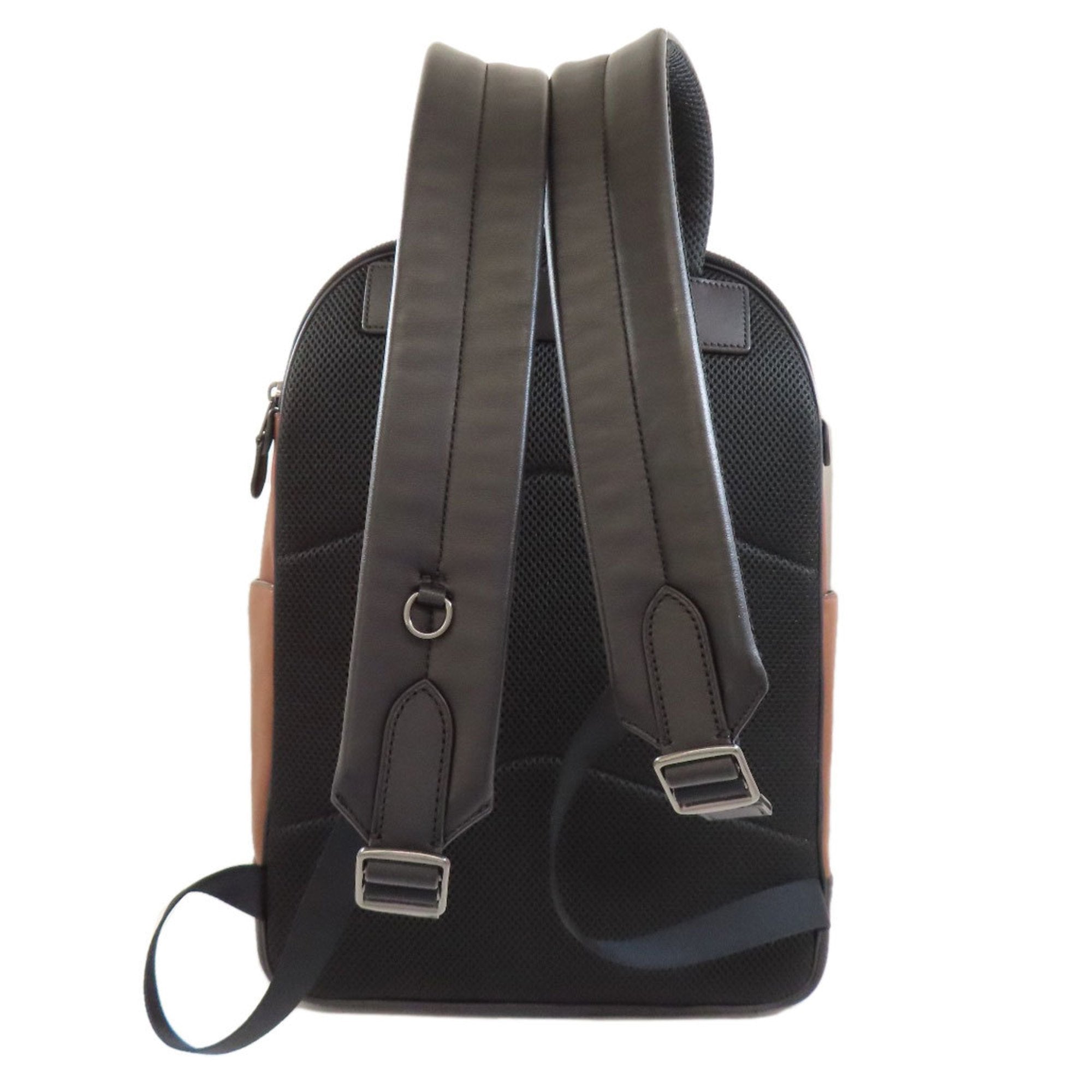 Coach Black Brown Leather Backpack (Pre-Owned)