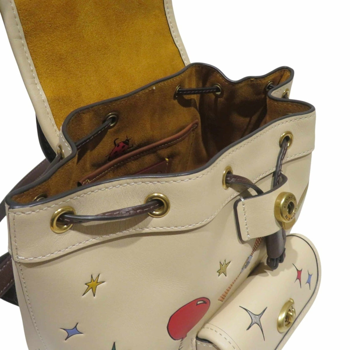 Coach Dark Brown Light Beige Leather (Pre-Owned)