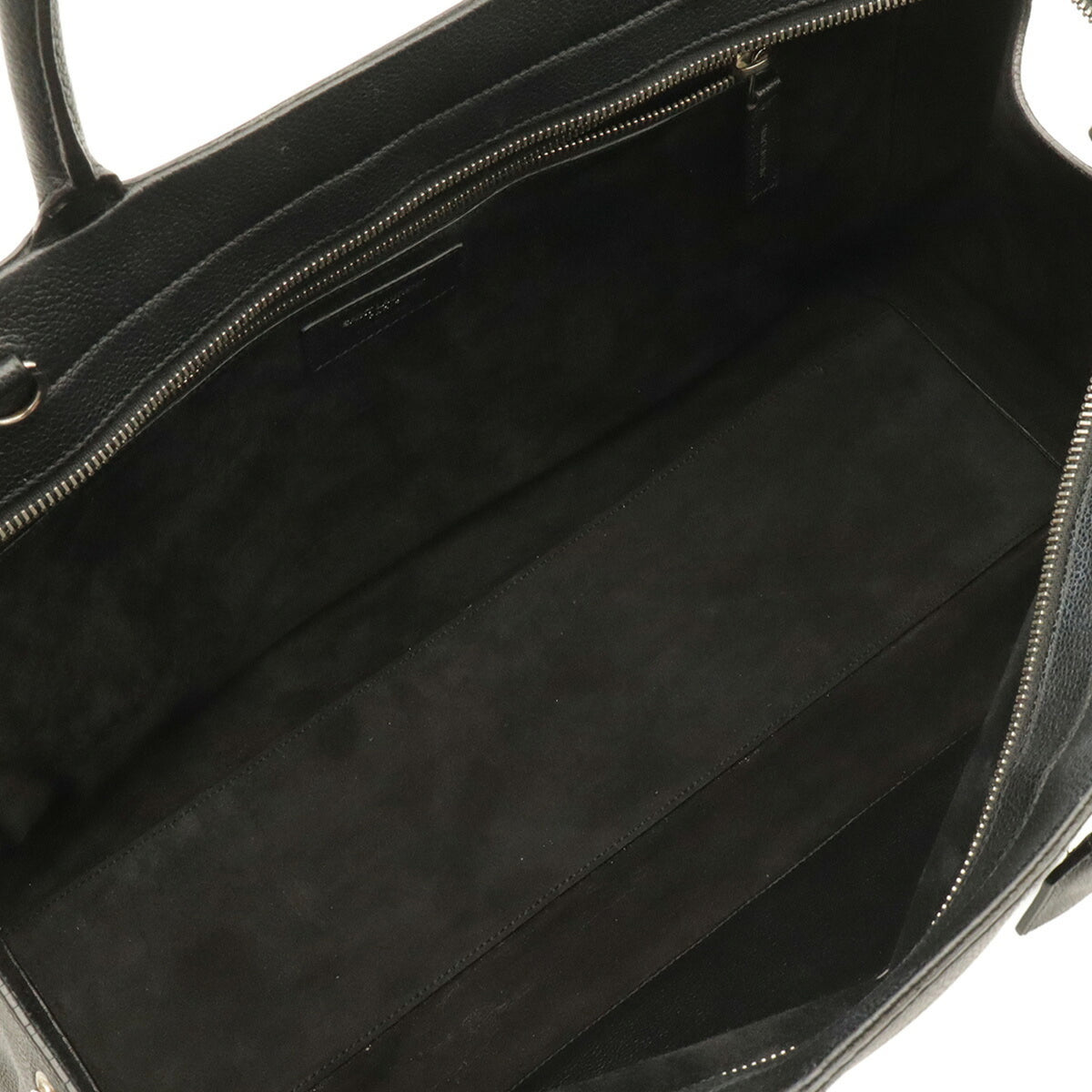 Yves Saint Laurent Black Leather Handbag Shoulder Bag (Pre-Owned)