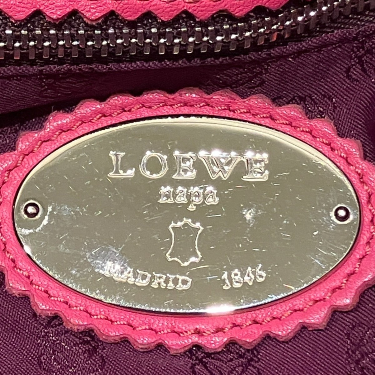 Loewe Pink Leather Shoulder Bag (Pre-Owned)