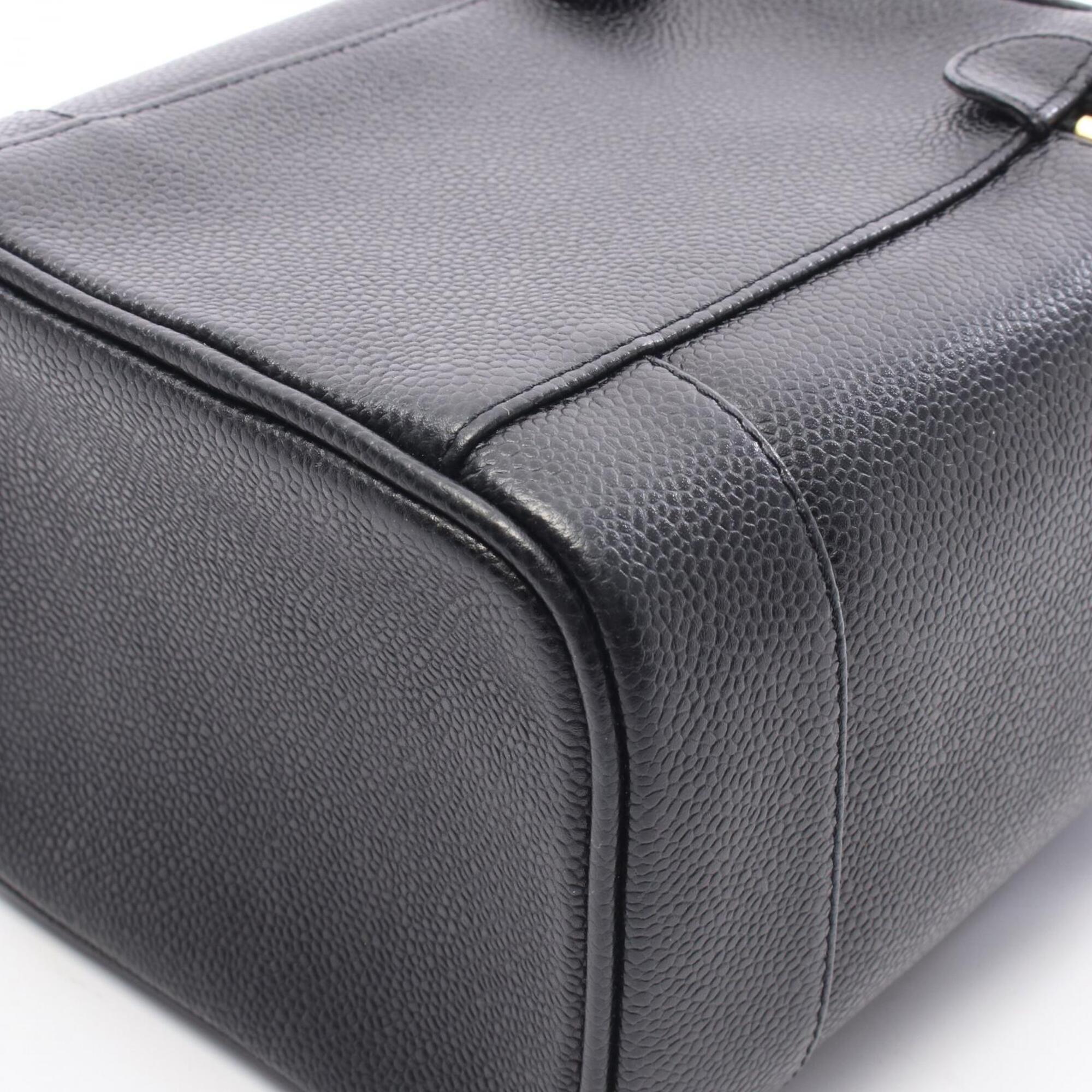 Chanel Black Grained Calfskin Handbag Vanity Bag (Pre-Owned)