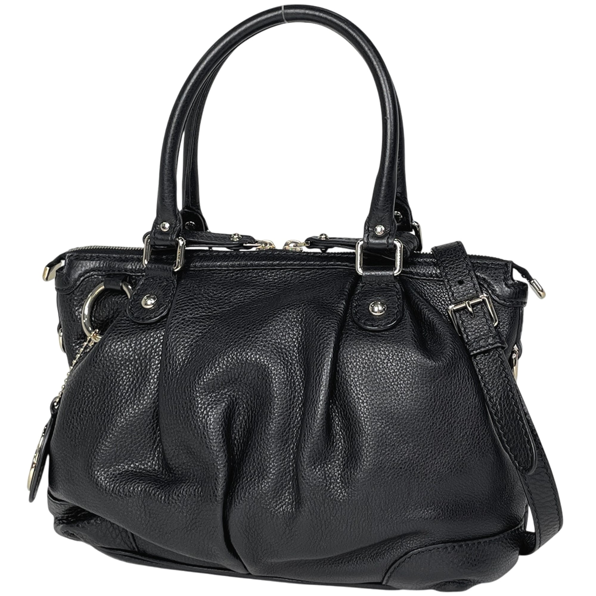 Gucci Sukey Black Leather Handbag (Pre-Owned)