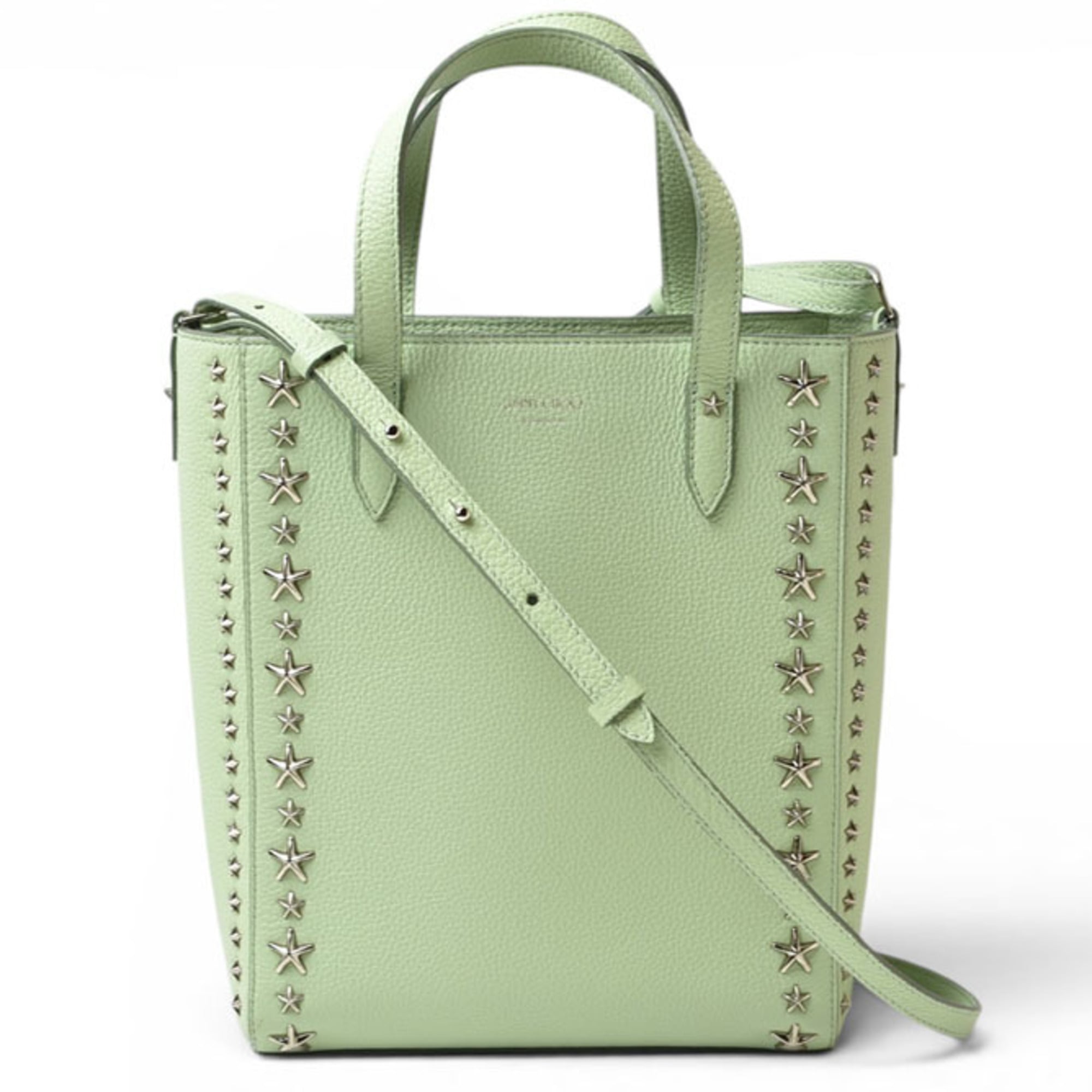 Jimmy Choo Green Leather Handbag Shoulder Bag (Pre-Owned)