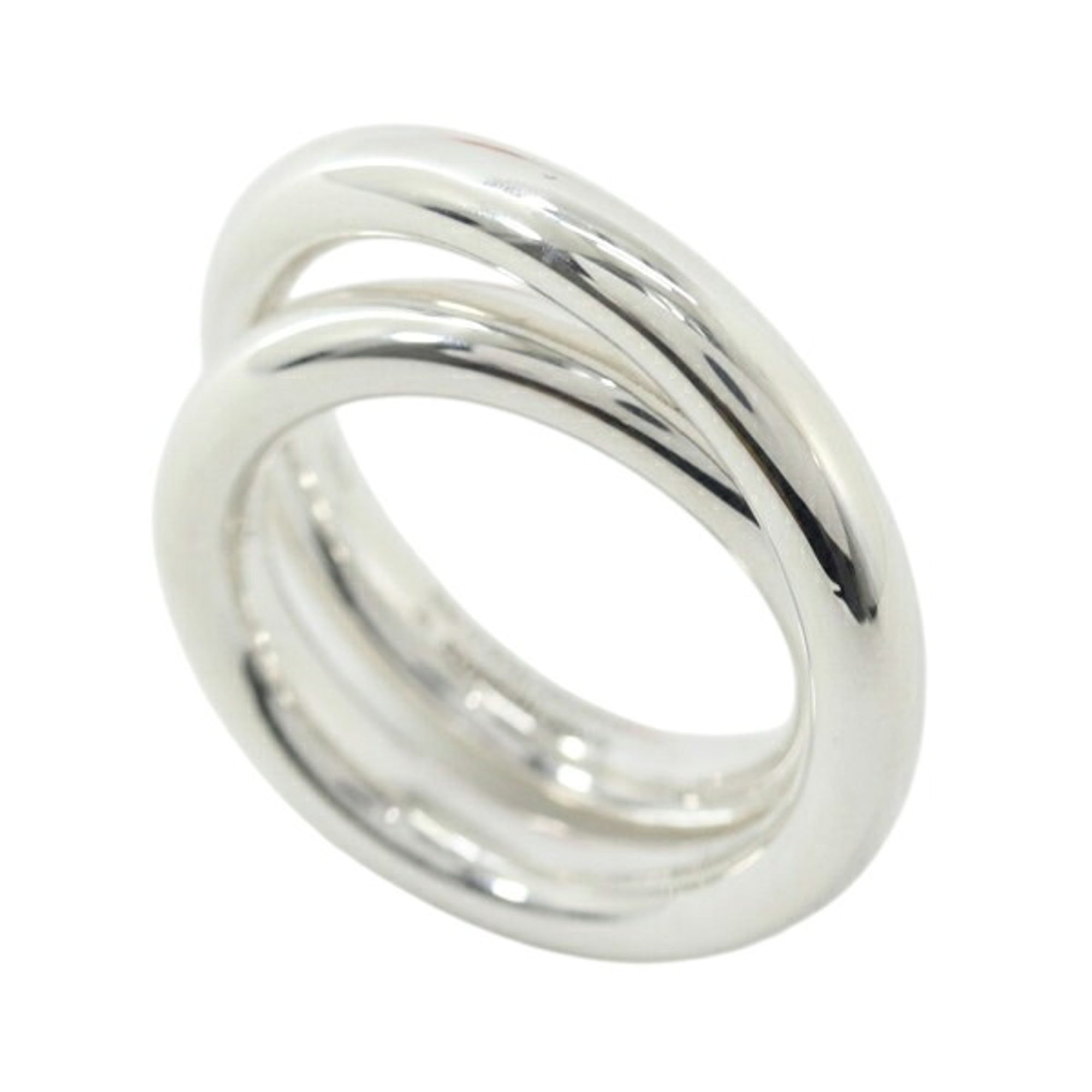 Hermes Silver 925 Band Ring (Pre-Owned)