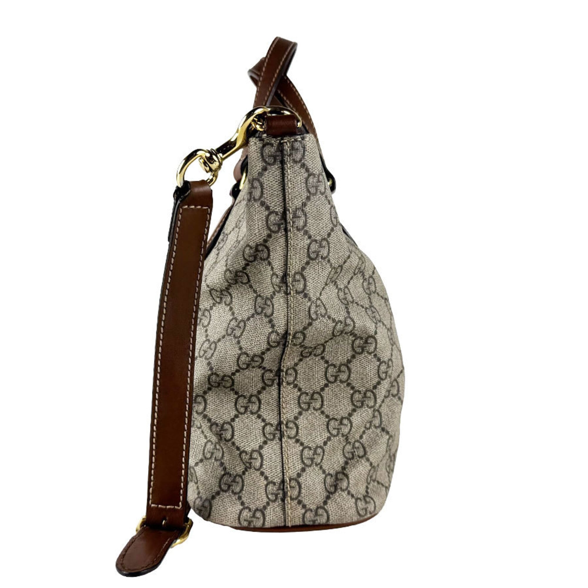 Gucci Brown Gg Supreme Handbag Shoulder Bag (Pre-Owned)