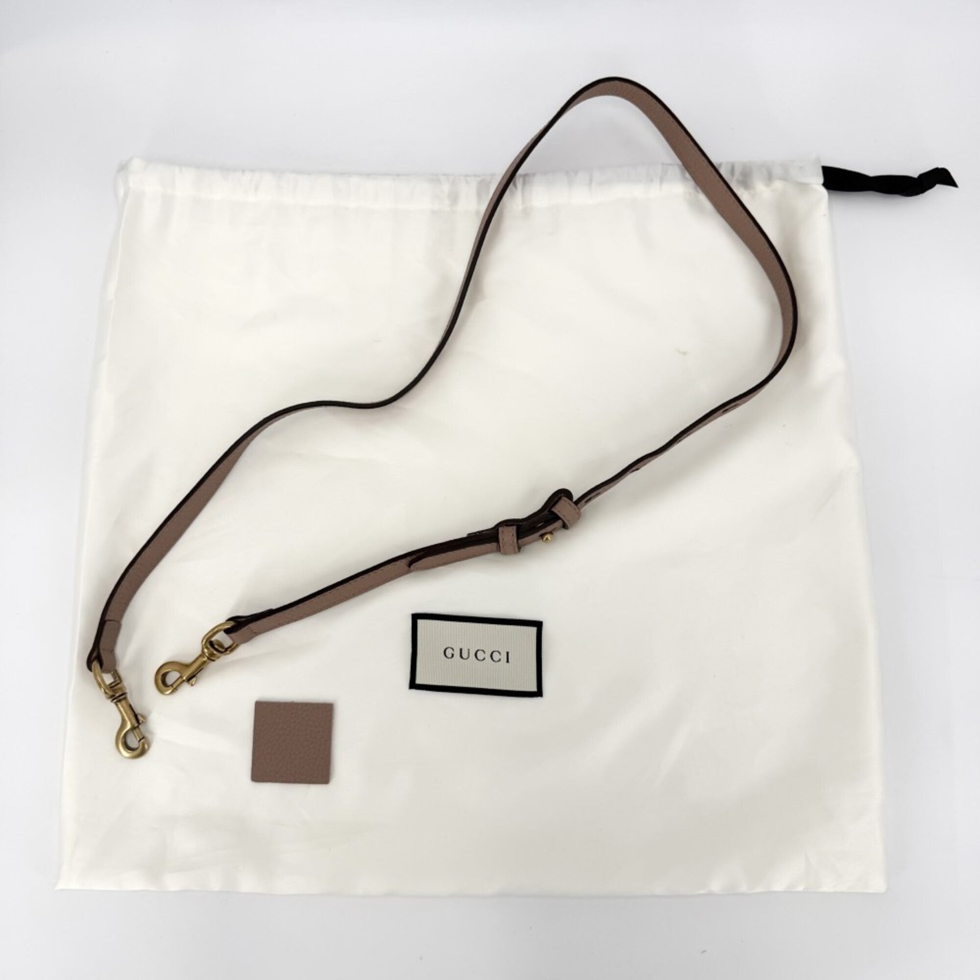 Gucci Beige Gold Pink Beige White Leather Handbag Shoulder Bag (Pre-Owned)