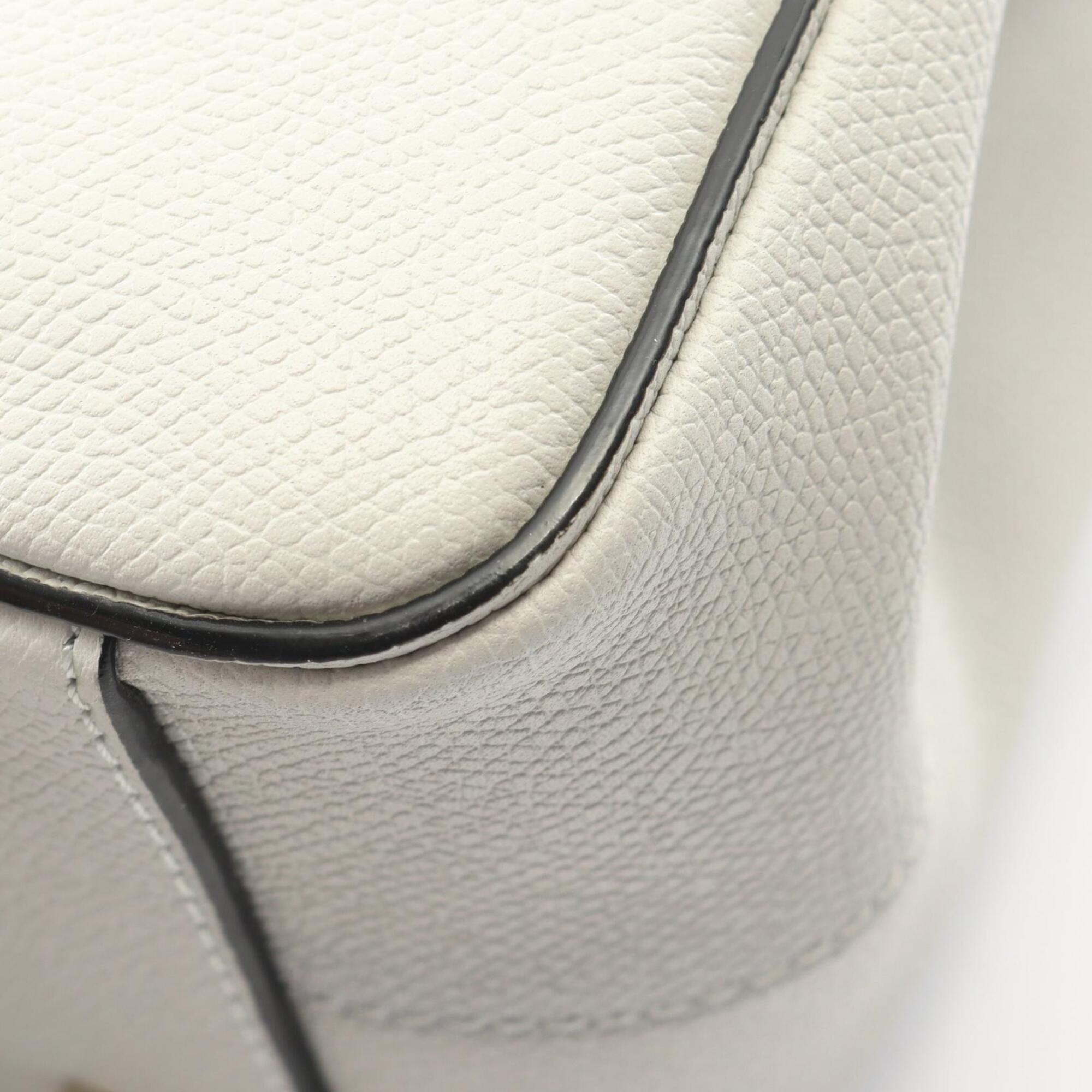 Valextra White Leather Handbag (Pre-Owned)