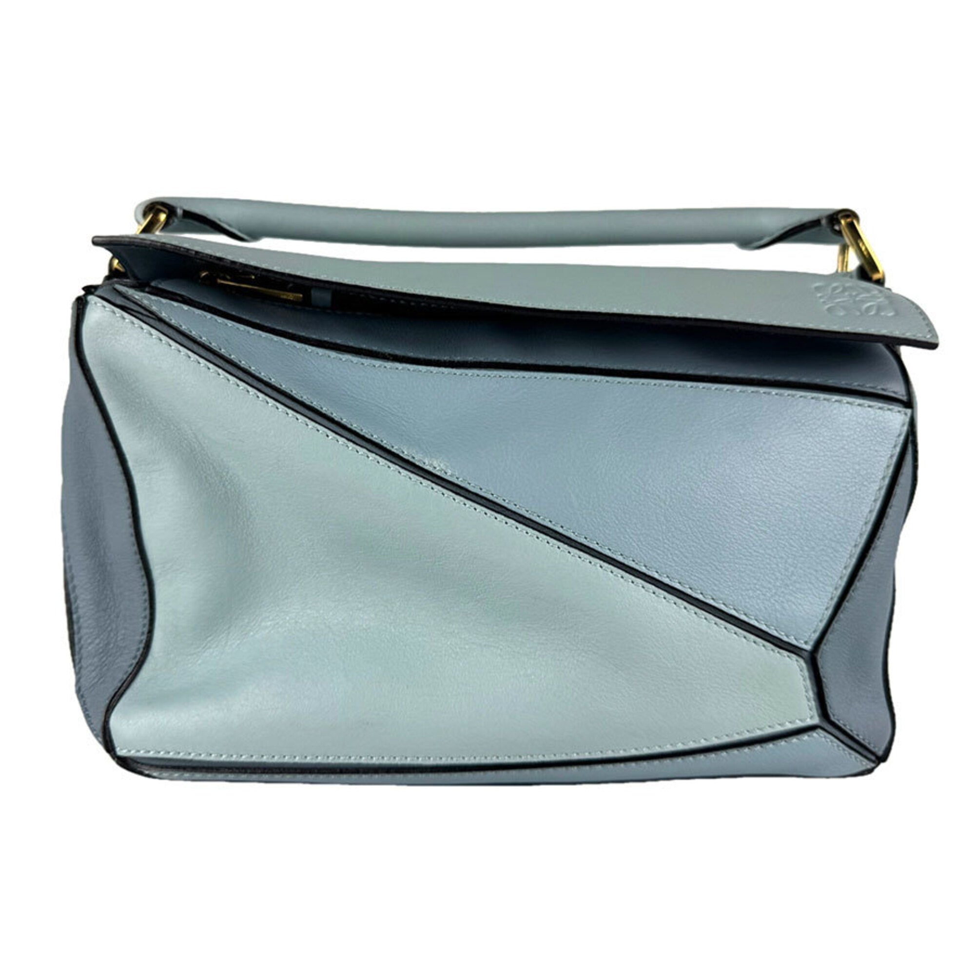 Loewe Blue Leather Handbag Shoulder Bag (Pre-Owned)