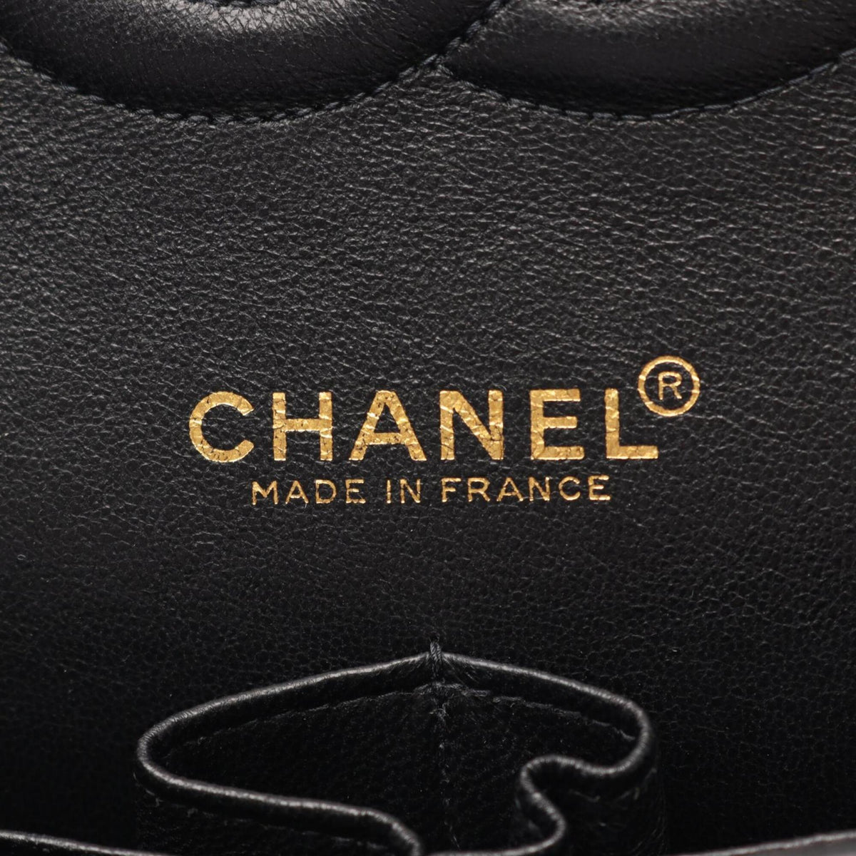 Chanel Black Grained Calfskin Handbag Shoulder Bag (Pre-Owned)