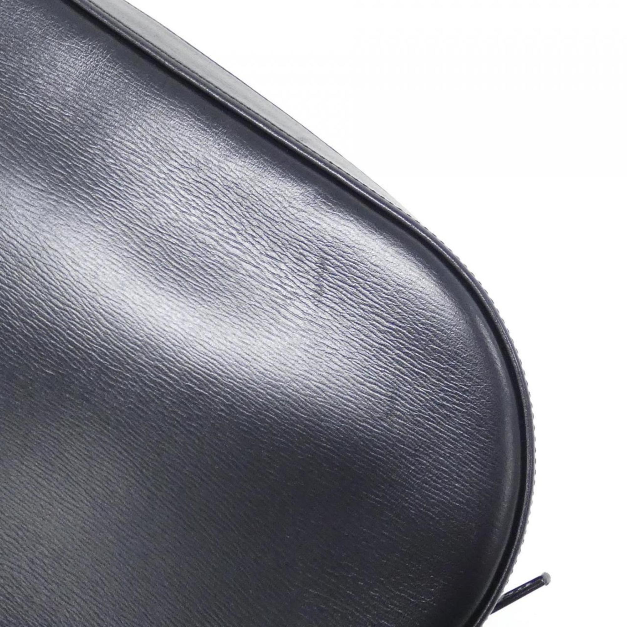 Cartier Navy Leather Shoulder Bag (Pre-Owned)