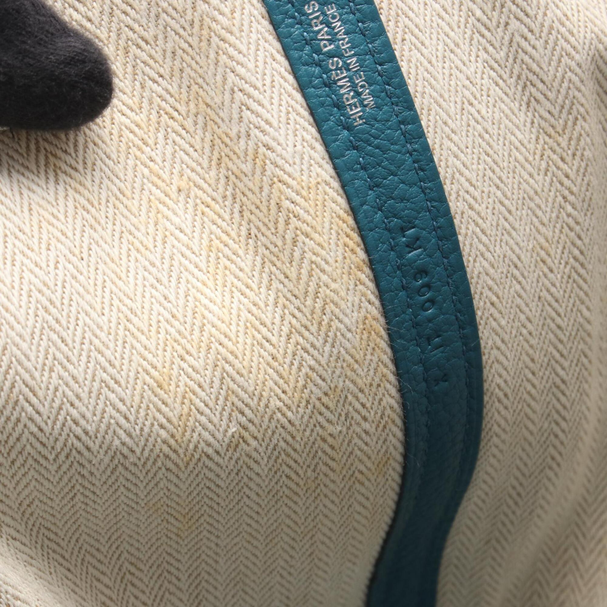 Hermes Cobalt Green Negonda Leather Handbag Tote Bag (Pre-Owned)