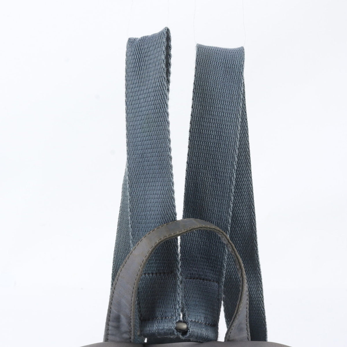 Prada Gray Leather Nylon Backpack (Pre-Owned)