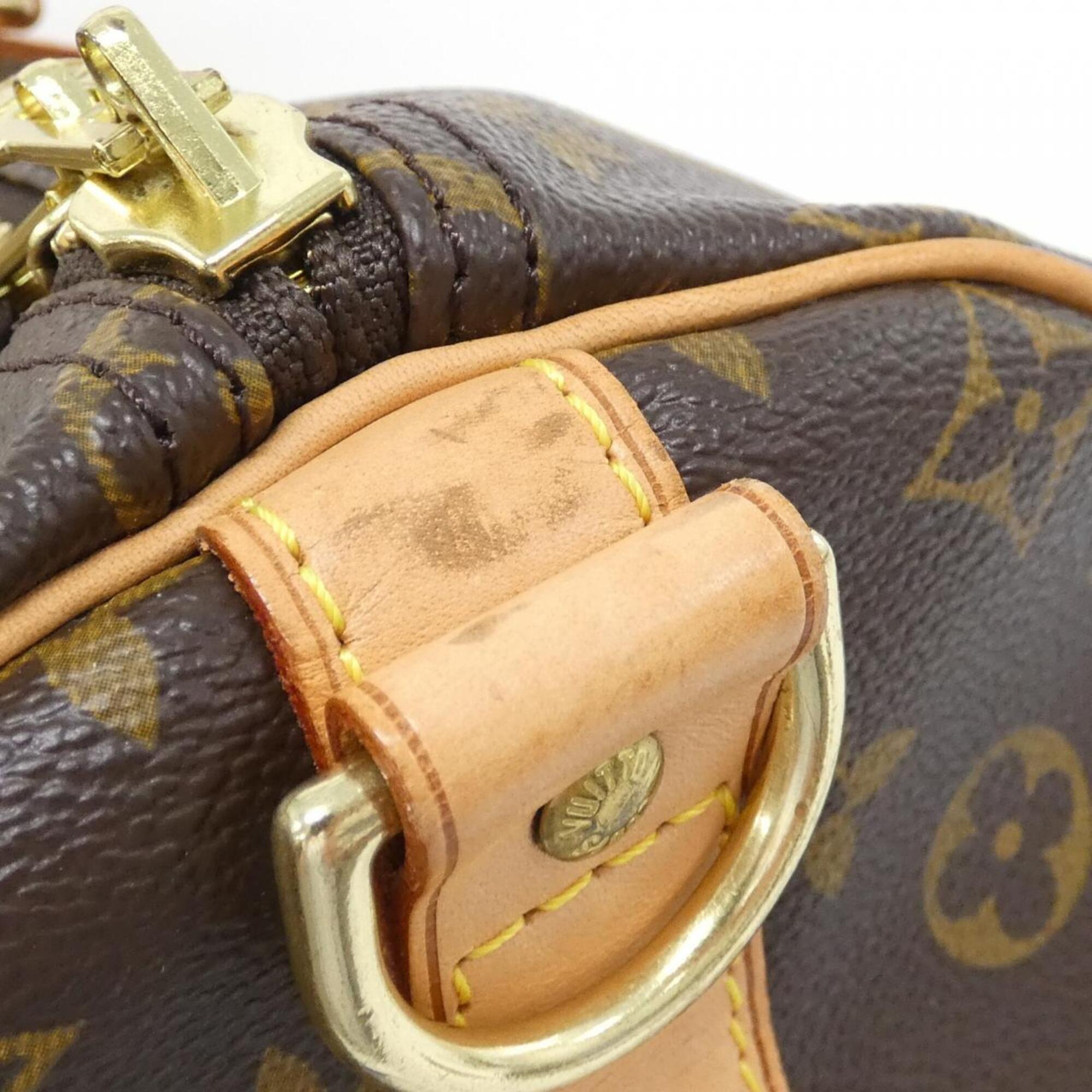 Louis Vuitton Marron Coated Canvas Boston Bag (Pre-Owned)