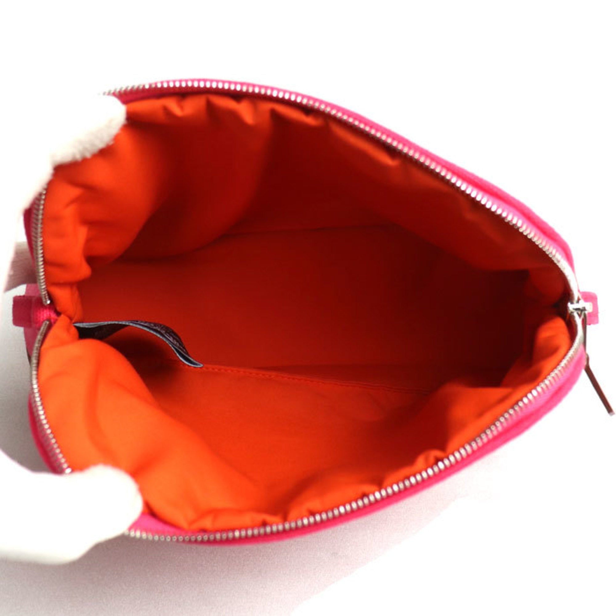 Hermes Pink Cotton Canvas Pouch (Pre-Owned)