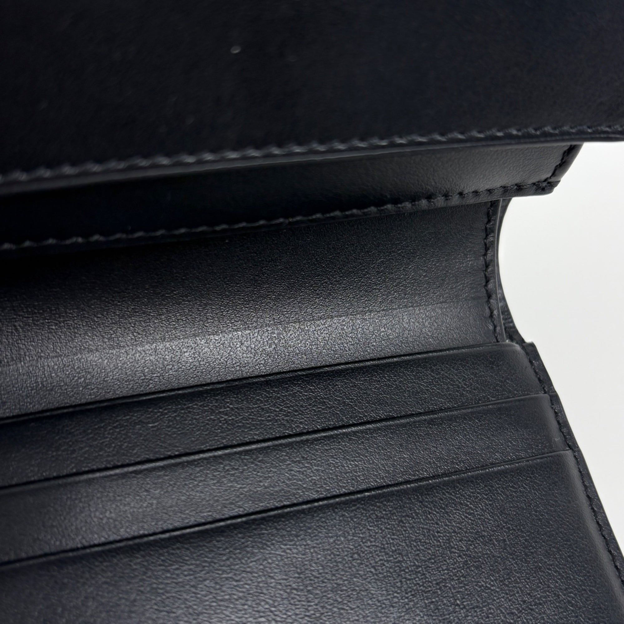 Celine Black Leather Wallet (Tri-Fold) (Pre-Owned)