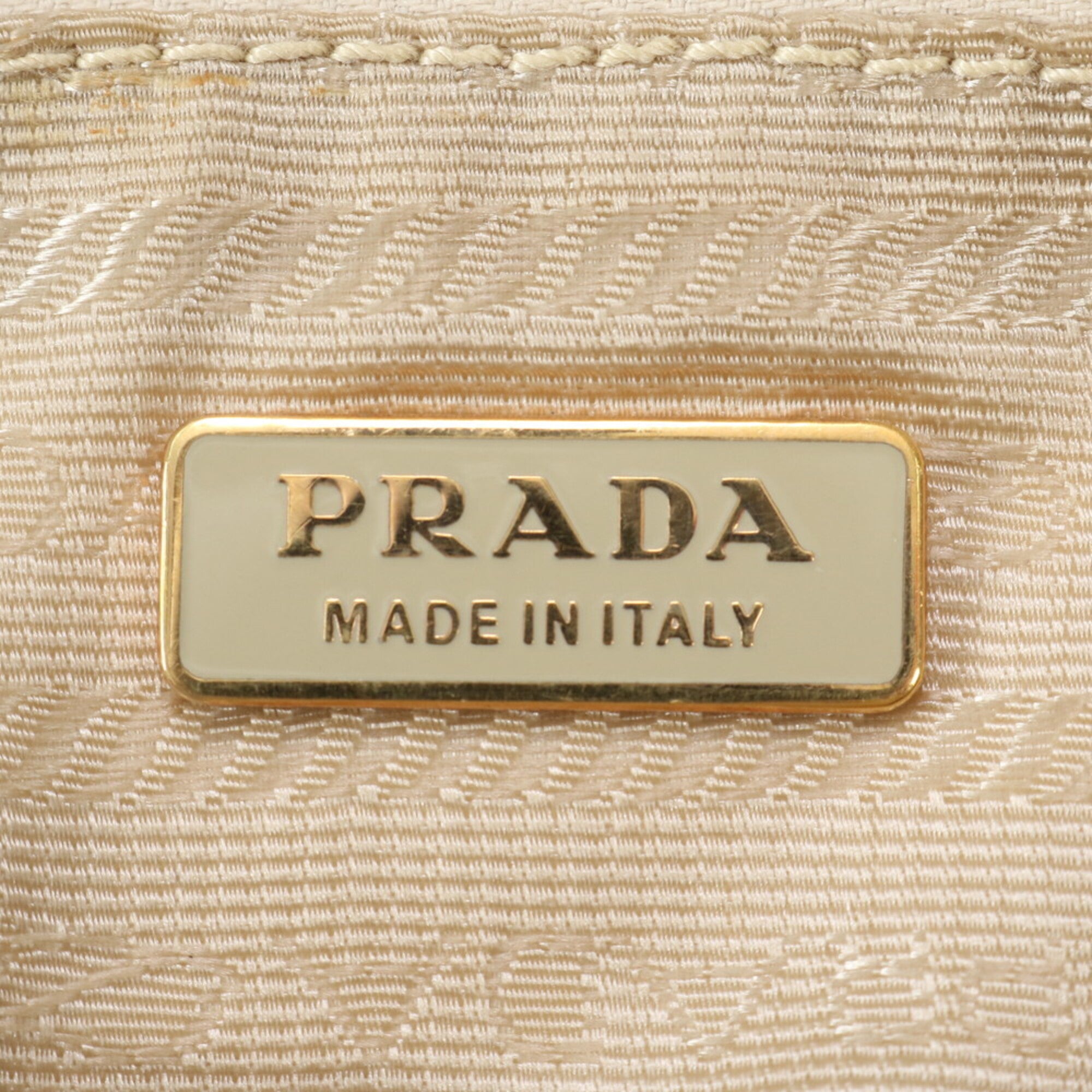 Prada Yellow Nylon Leather Handbag Shoulder Bag Tote Bag (Pre-Owned)