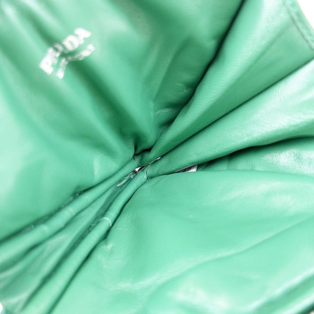 Prada Green Leather Shoulder Bag (Pre-Owned)