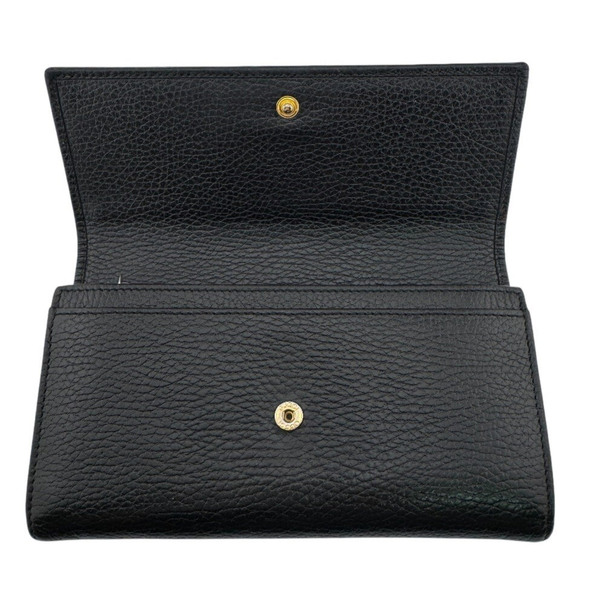 Gucci Black Leather Long Wallet (Bi-Fold) (Pre-Owned)