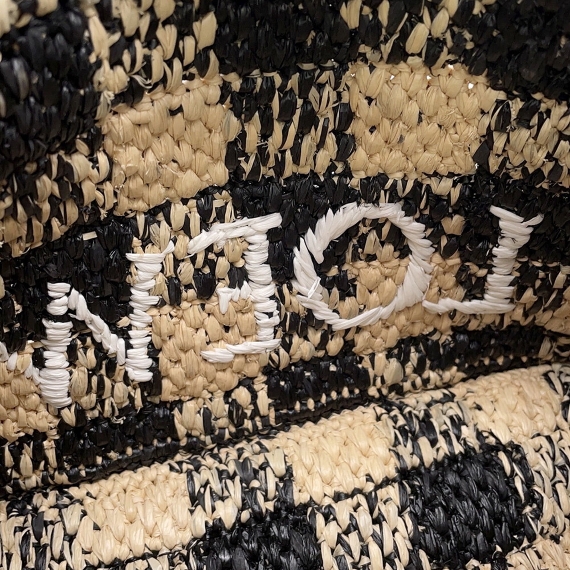 Loewe Black Raffia Leather Handbag (Pre-Owned)
