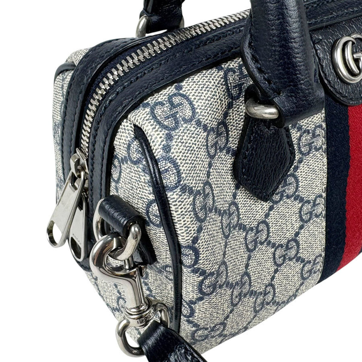 Gucci Navy Gg Supreme Handbag Shoulder Bag (Pre-Owned)