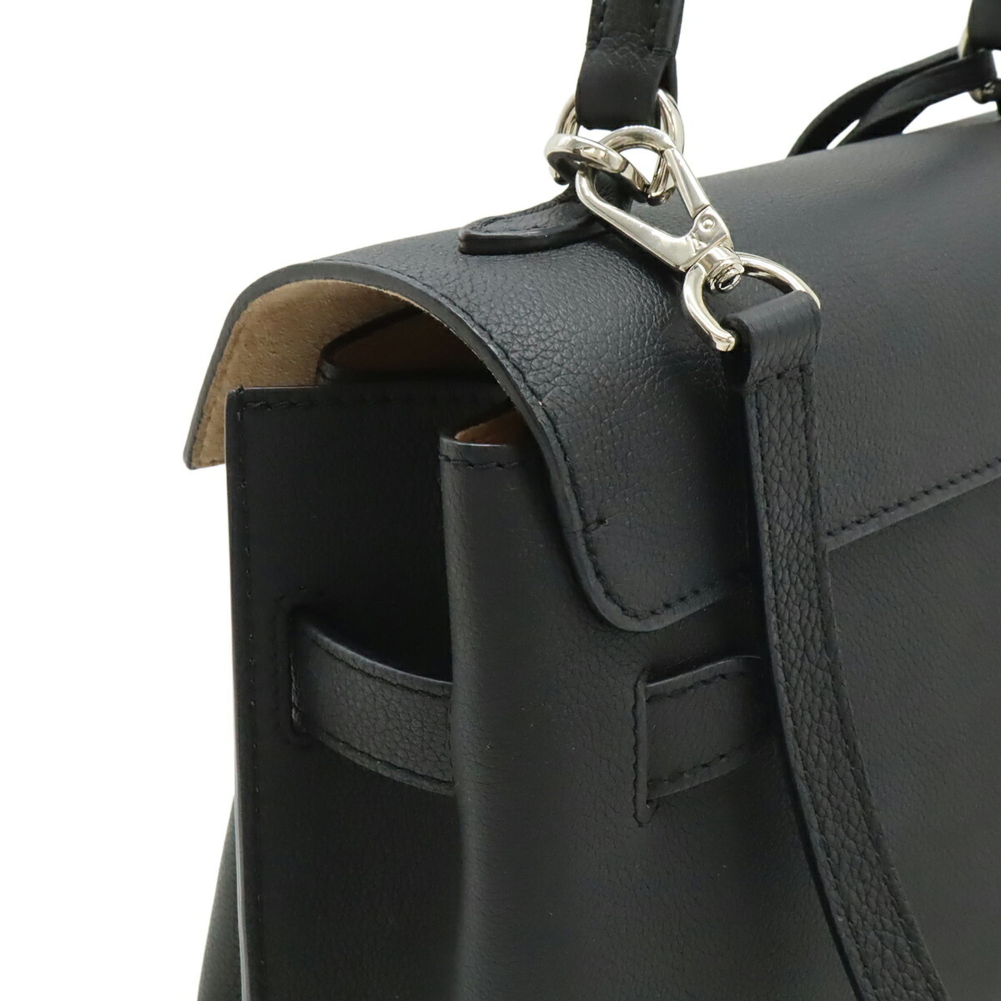 Louis Vuitton Black Noir White Leather Handbag Shoulder Bag (Pre-Owned)