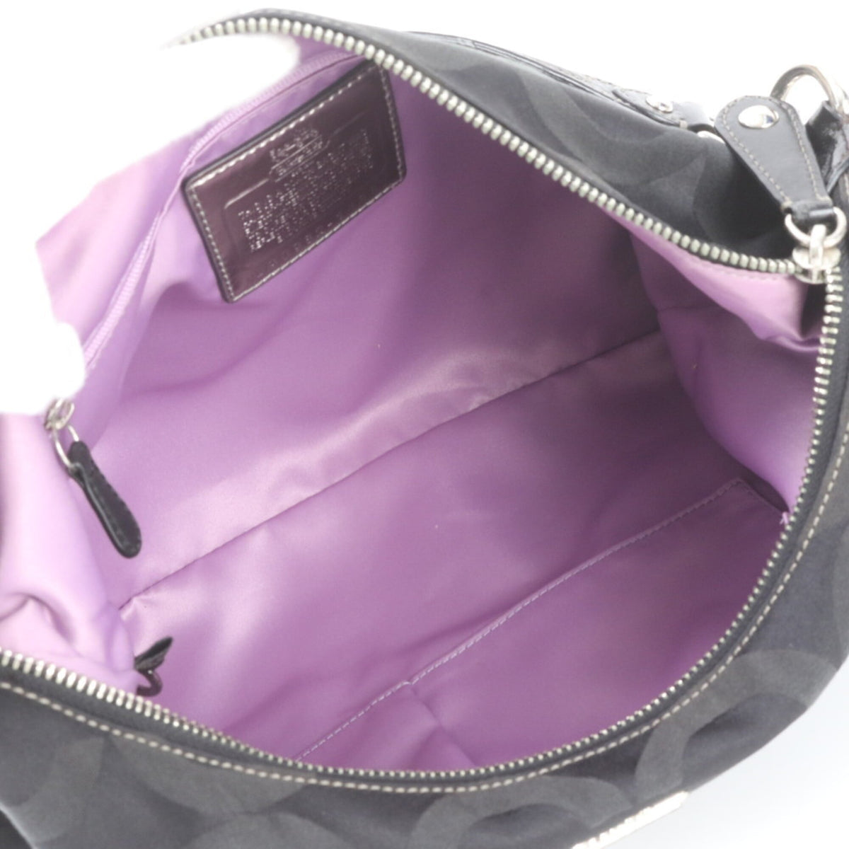 Coach Black Leather Nylon Handbag Shoulder Bag Tote Bag (Pre-Owned)