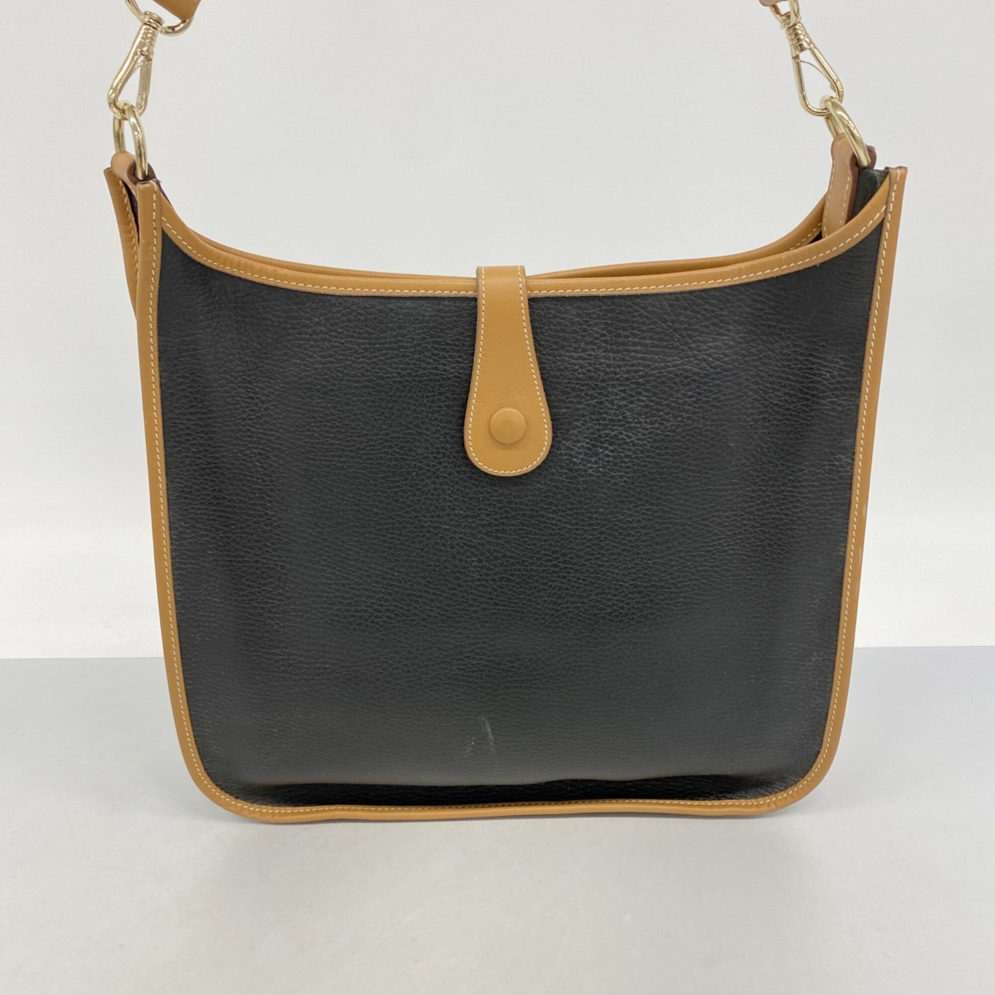 Hermes Black Gold Ardennes Leather Shoulder Bag (Pre-Owned)