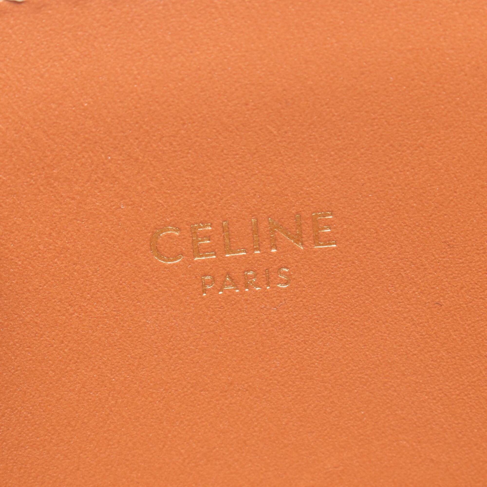 Celine Beige Brown Canvas Leather Handbag Tote Bag (Pre-Owned)
