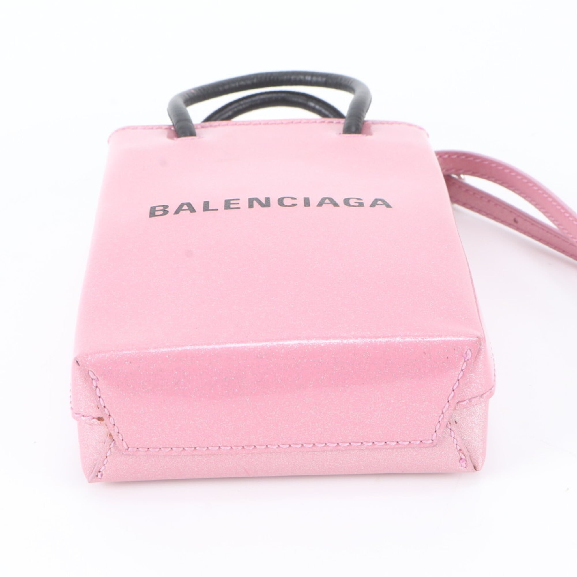 Balenciaga Pink Leather Crossbody Bag Shoulder Bag (Pre-Owned)