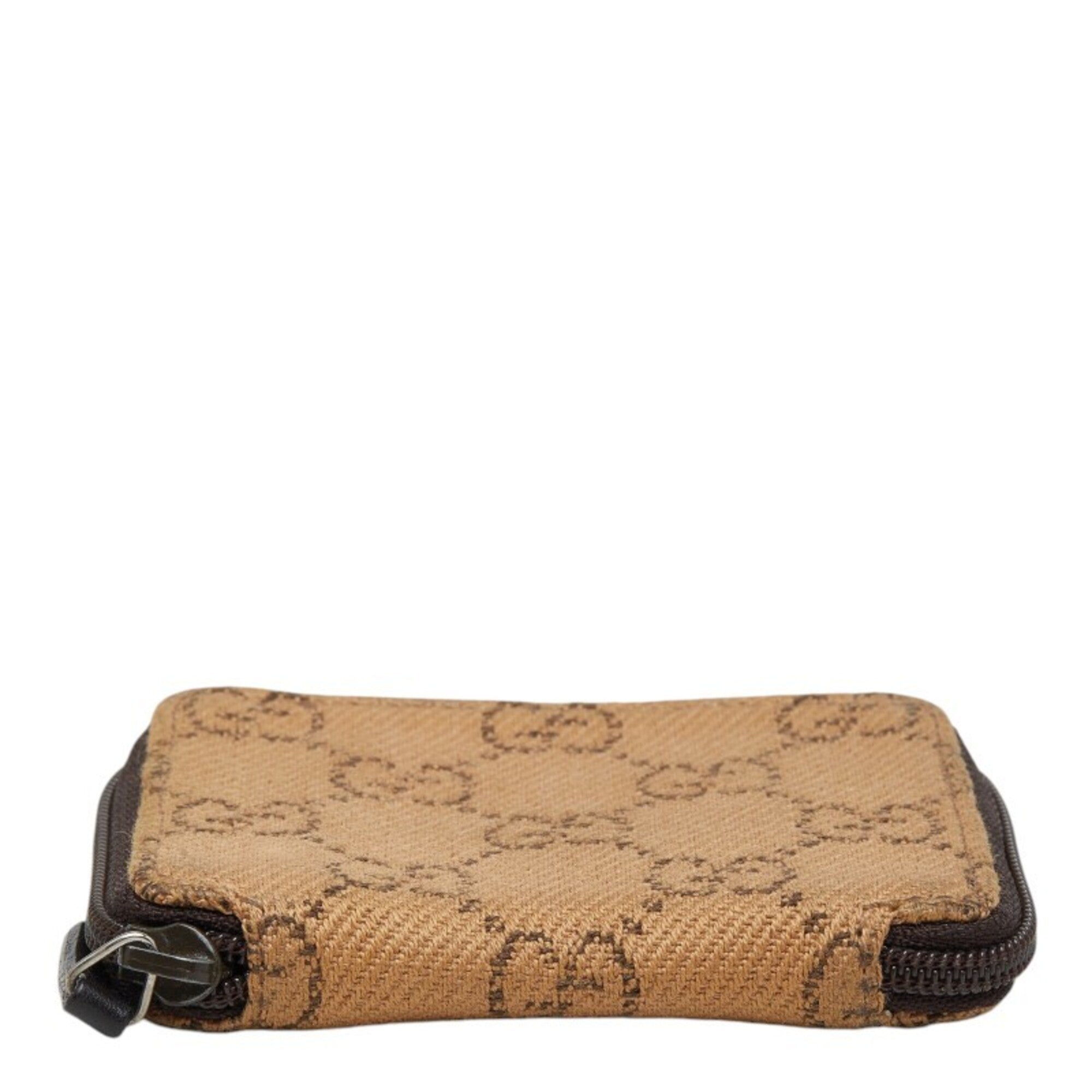 Gucci Beige Canvas Leather Coin Purse/Coin Case (Pre-Owned)
