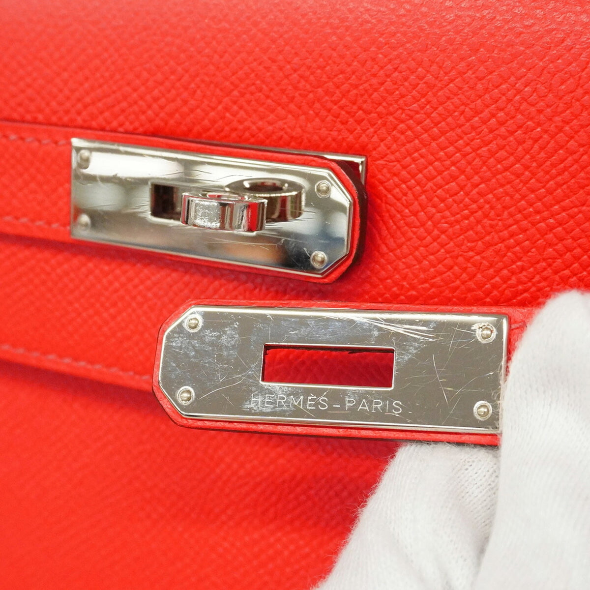 Hermes Rose Jaipur Leather Handbag (Pre-Owned)