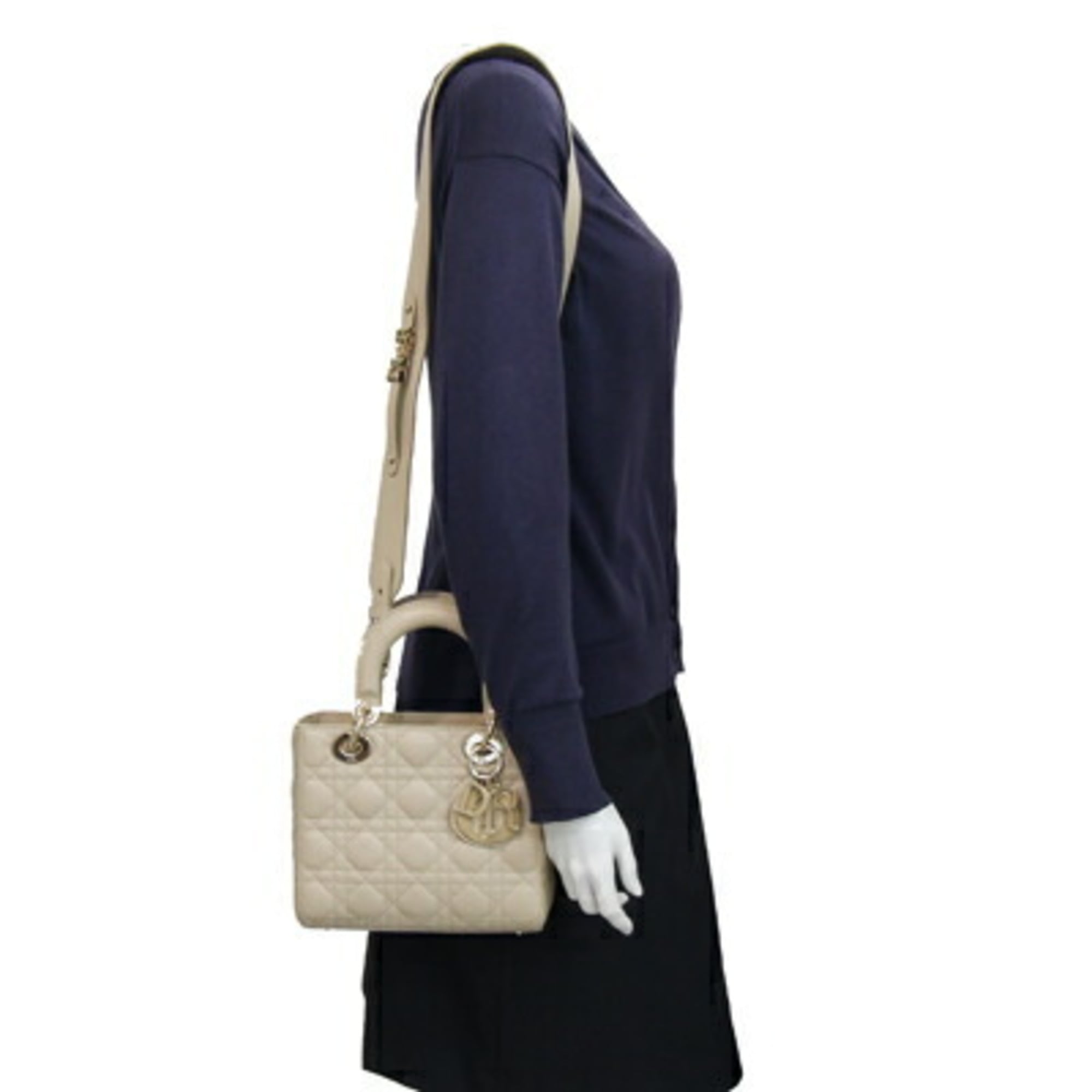 Christian Dior Beige Leather Handbag (Pre-Owned)