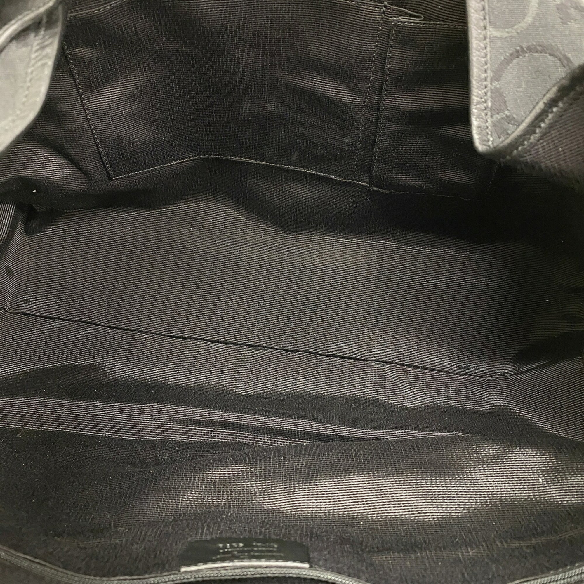 Salvatore Ferragamo Black Nylon Canvas Tote Bag (Pre-Owned)