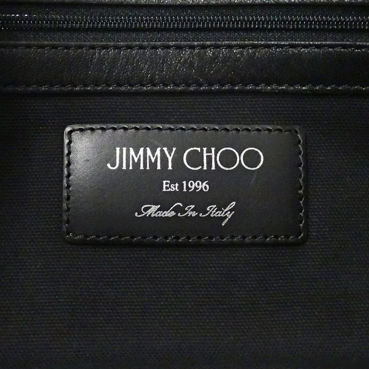 Jimmy Choo Black Leather Handbag Tote Bag (Pre-Owned)