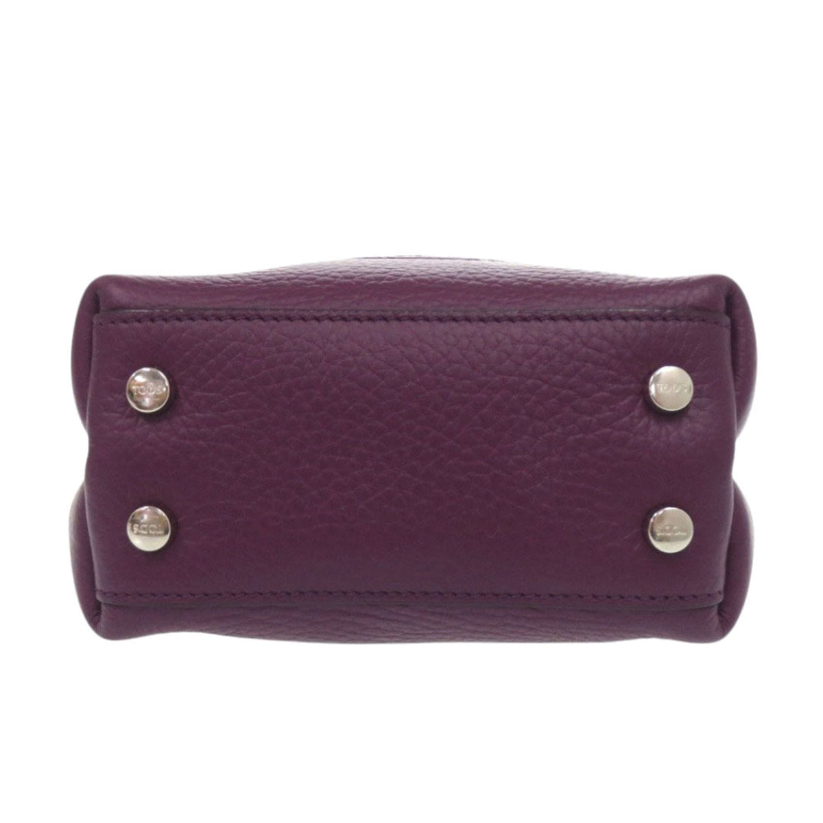 Tod's Purple Leather Handbag Shoulder Bag (Pre-Owned)