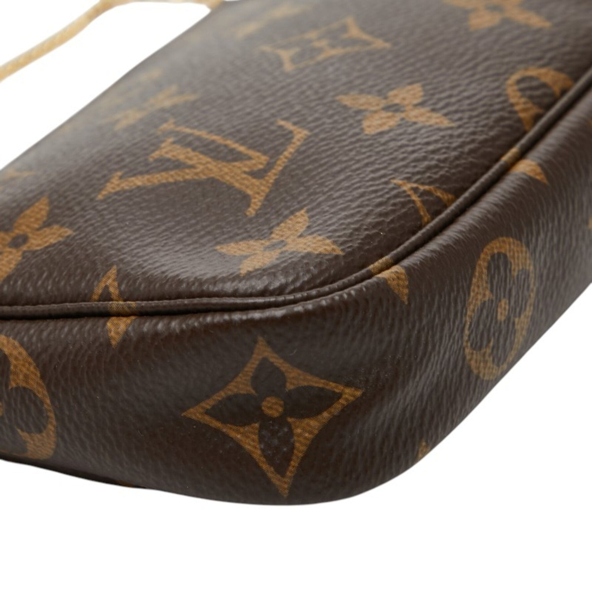 Louis Vuitton Brown Monogram Pvc Leather Handbag Pochette Pouch (Pre-Owned)