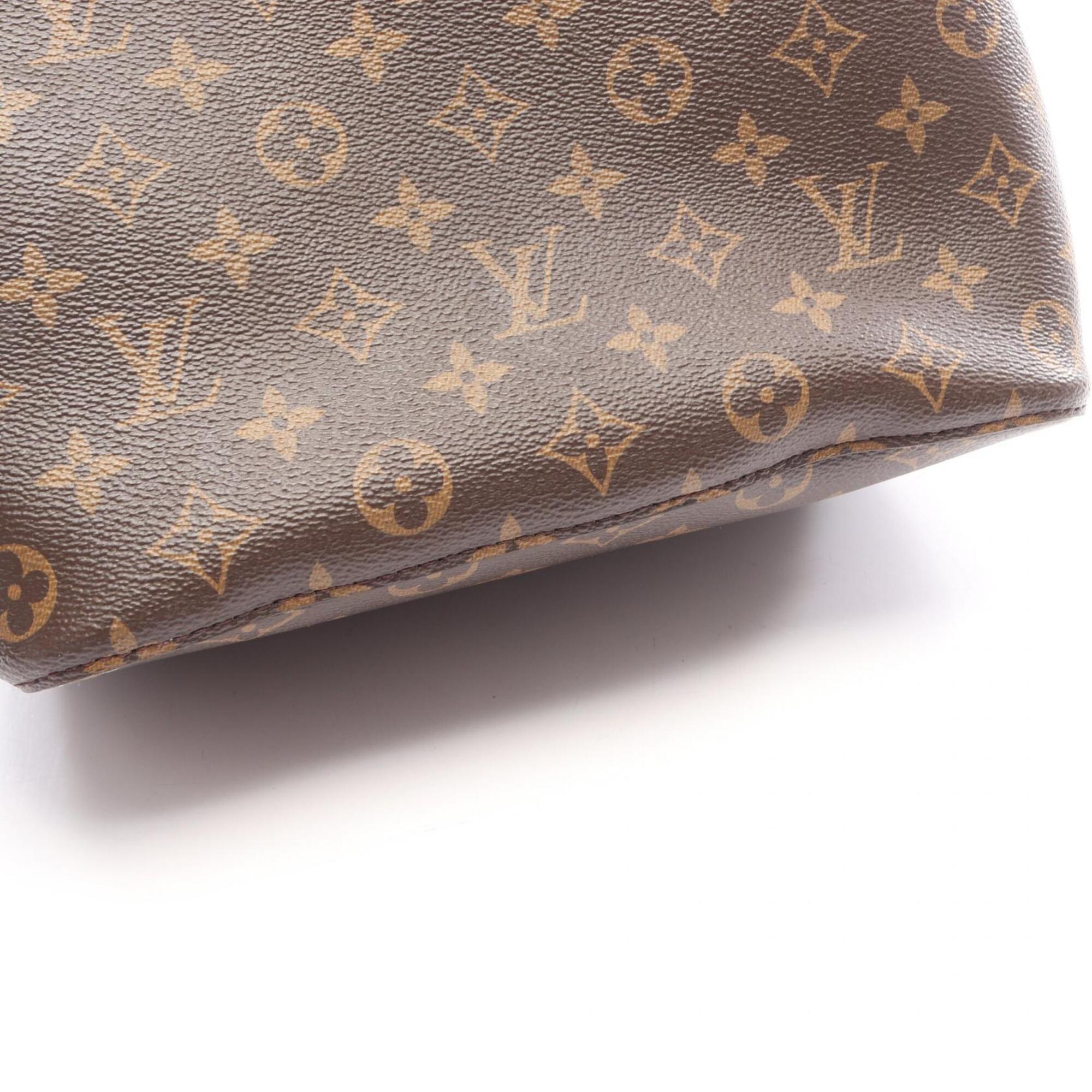 Louis Vuitton Brown Pink Coated Canvas Leather Handbag Shoulder Bag (Pre-Owned)
