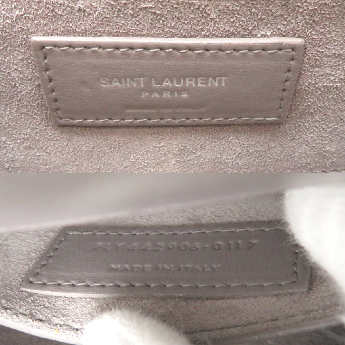 Saint Laurent Grayish Leather Shoulder Bag (Pre-Owned)