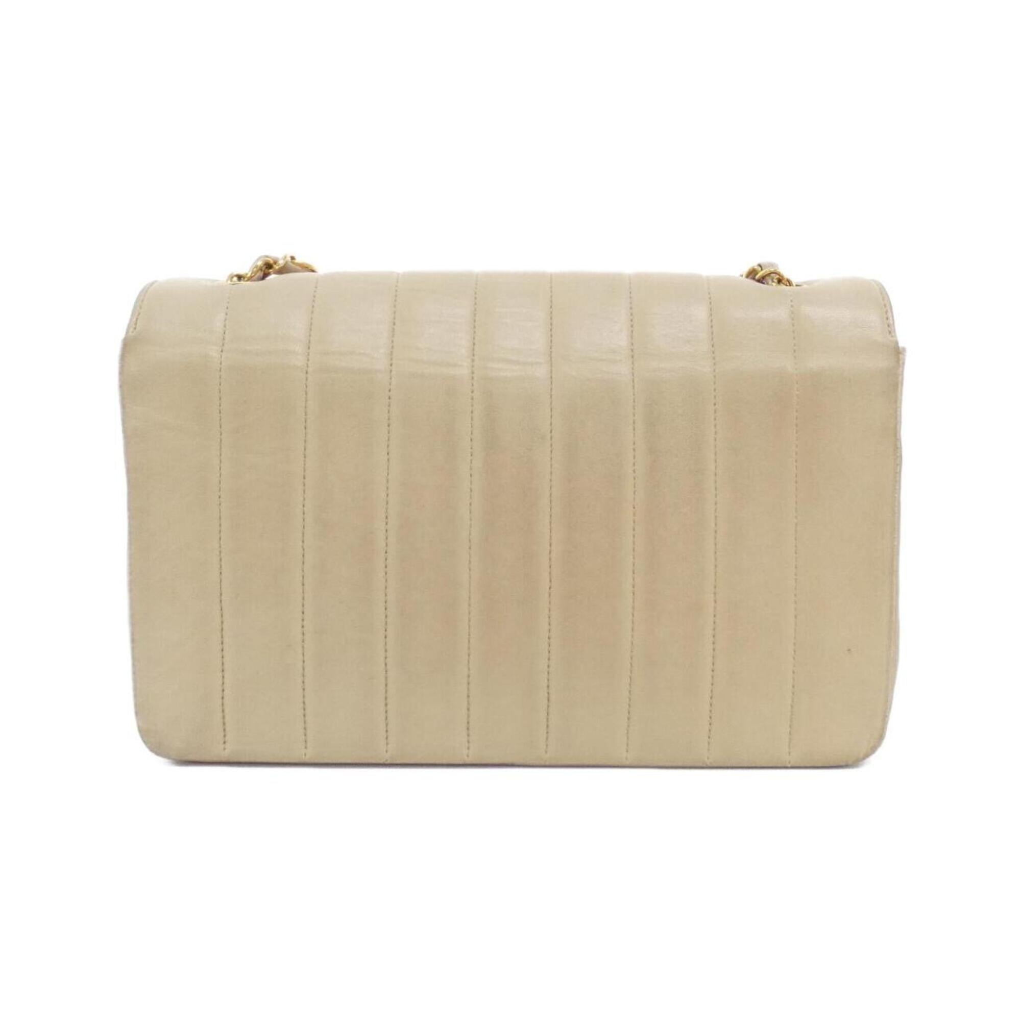 Chanel Beige Leather Shoulder Bag (Pre-Owned)